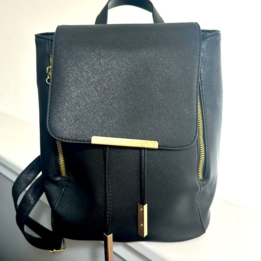 Navy Boutique Backpack Gold Hardware